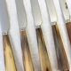 6 Vintage Horn Dessert Knives