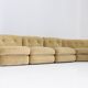 Vintage Italian curved modular chrome sofa 1970s