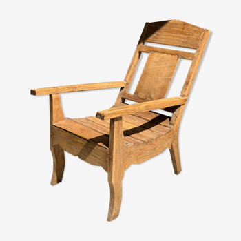 Vintage wooden asian armchair