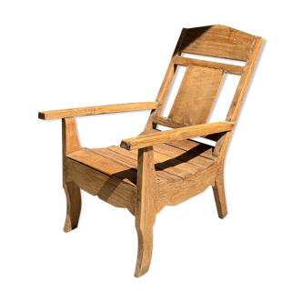 Vintage wooden asian armchair