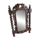 Antique carved wooden mirror