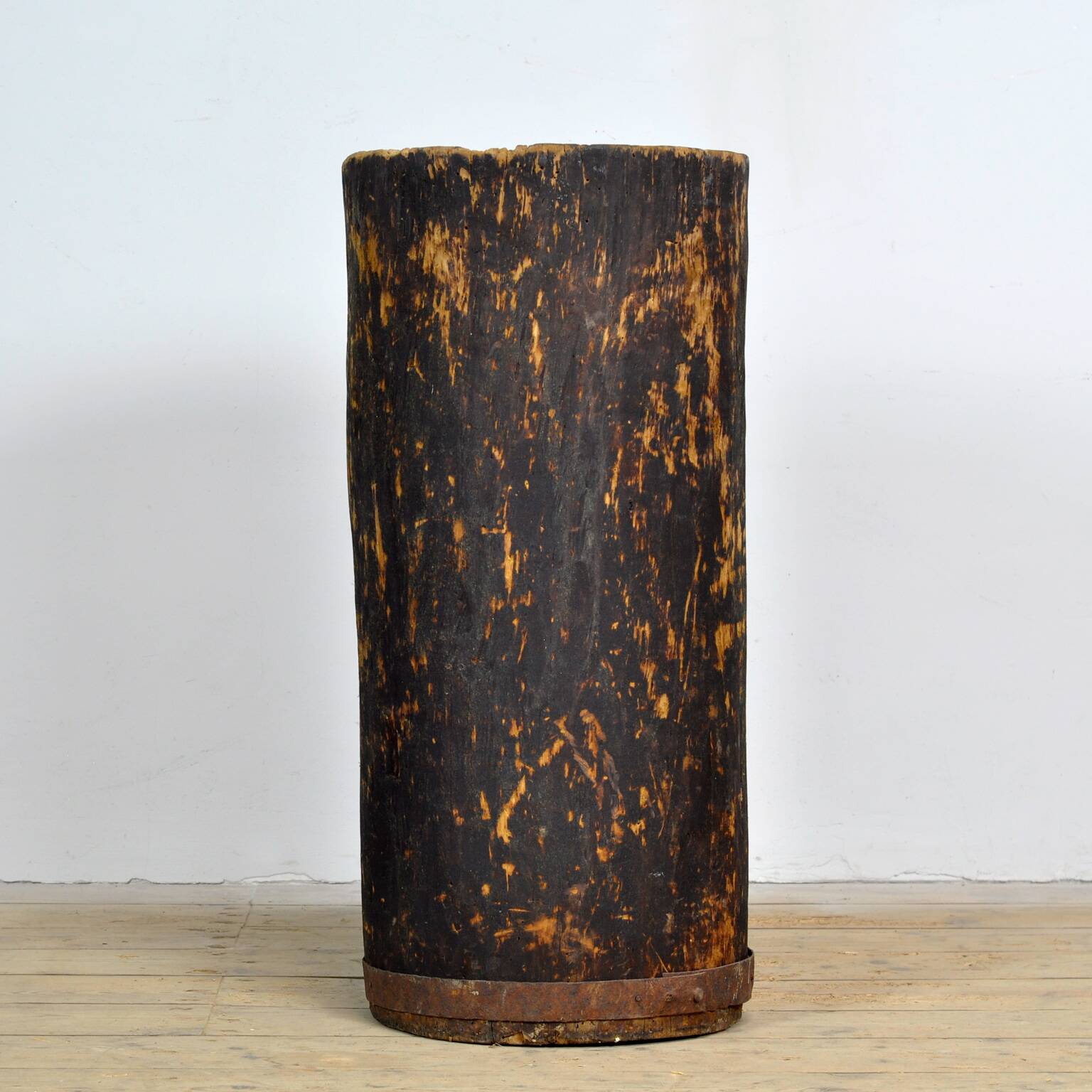 Primitive storage barrel/planter, circa 1900