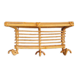 Rattan coat rack