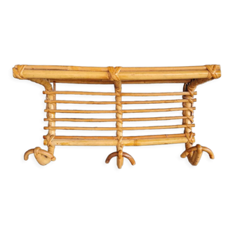 Rattan coat rack