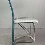Set of 6 Memphis dining chairs in bouclé, 1980s