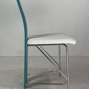 Set of 6 Memphis dining chairs in bouclé, 1980s