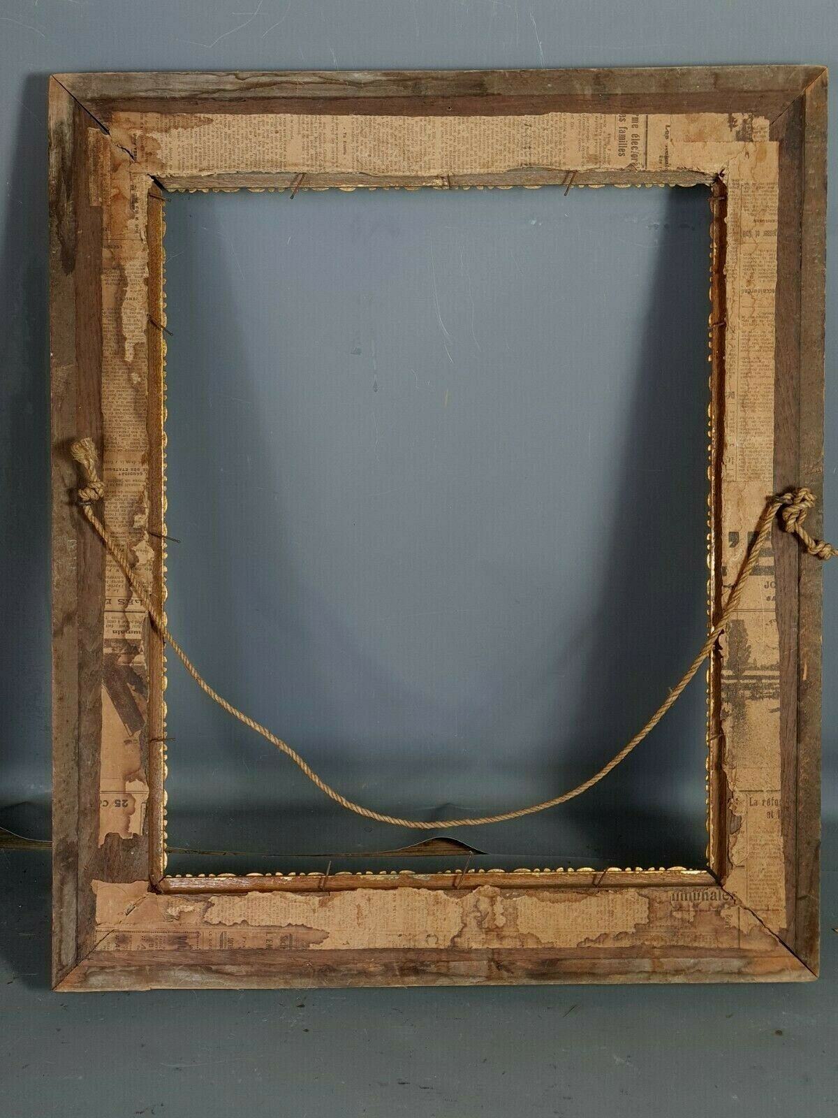 Old frame gilded stucco wood 65,5x55,5 cm, foliage 51x41 cm SB