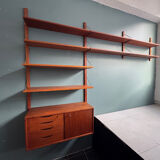 Unité murale modulaire en teck vintage scandinave “Veggen De Luxe”, Norvège