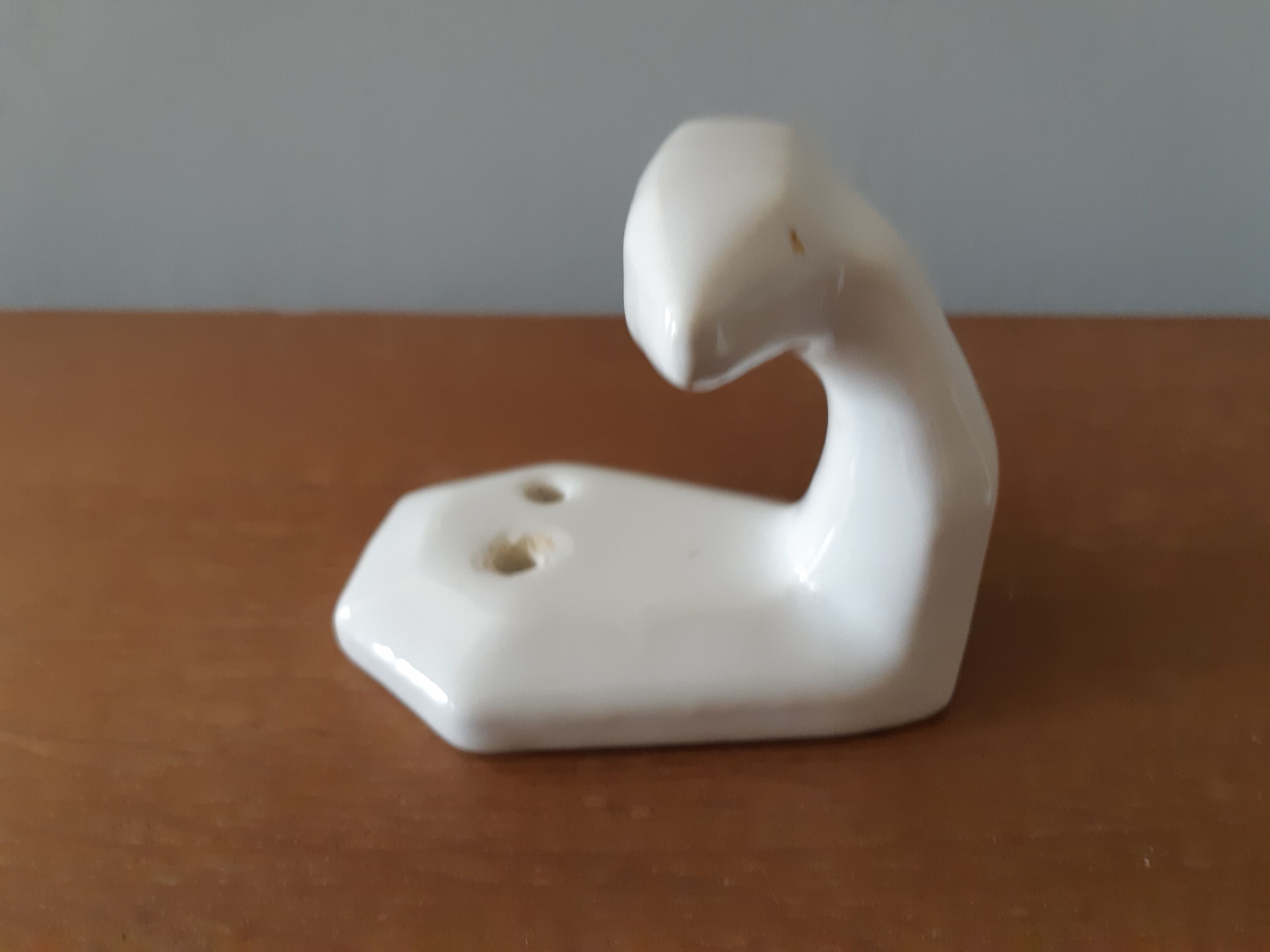 White porcelain hooks