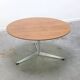 Circular coffee table in oak by Arne Jacobsen for Fritz Hansen, 1960s