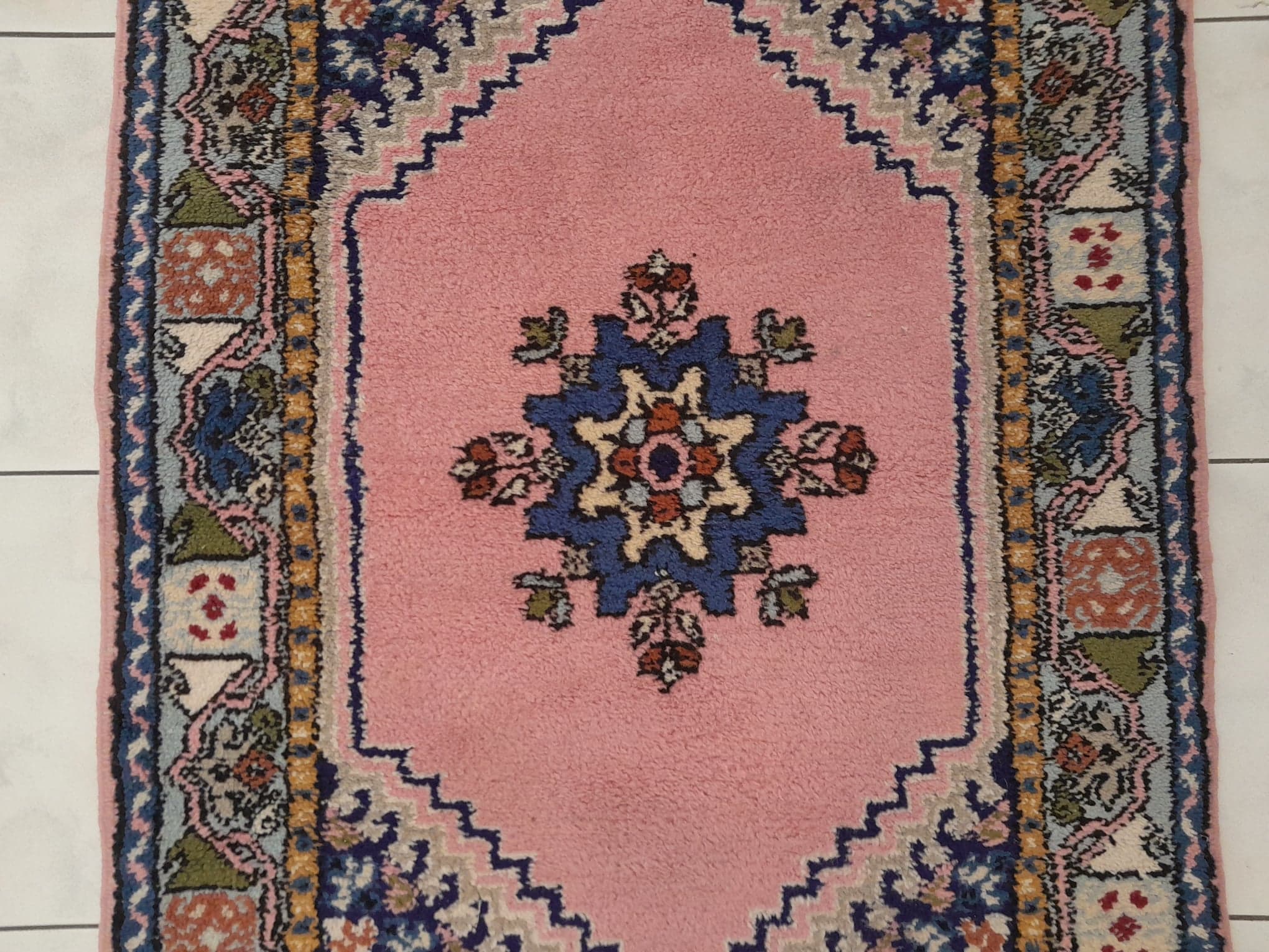 Set of 2 Berber carpets handmade bed descents