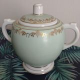 Vintage Limoges porcelain mint coffee set and golden edging