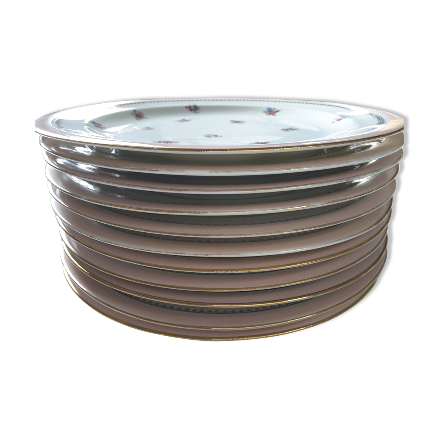 Old flat plates Chastagner Limoges France