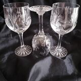 Verres en cristal ciselés