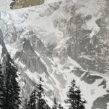 Ancienne photographie montagne noir et blanc XXL