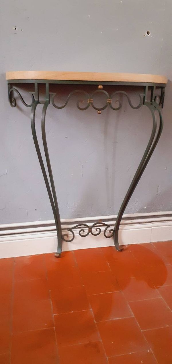 Console vintage en fer forgé année 50