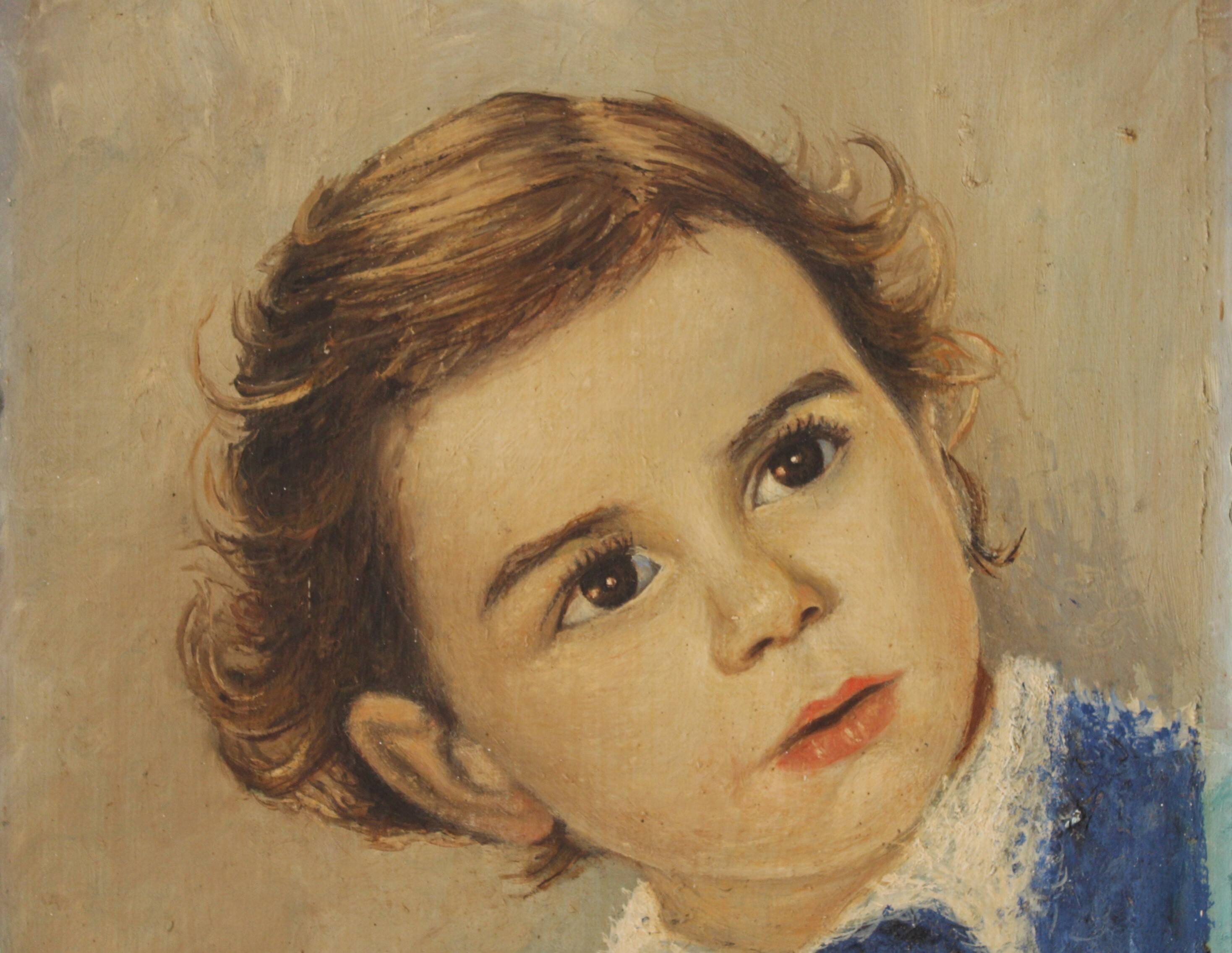 Child portrait oil painting