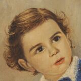 Portrait d’enfant, peinture à l’huile