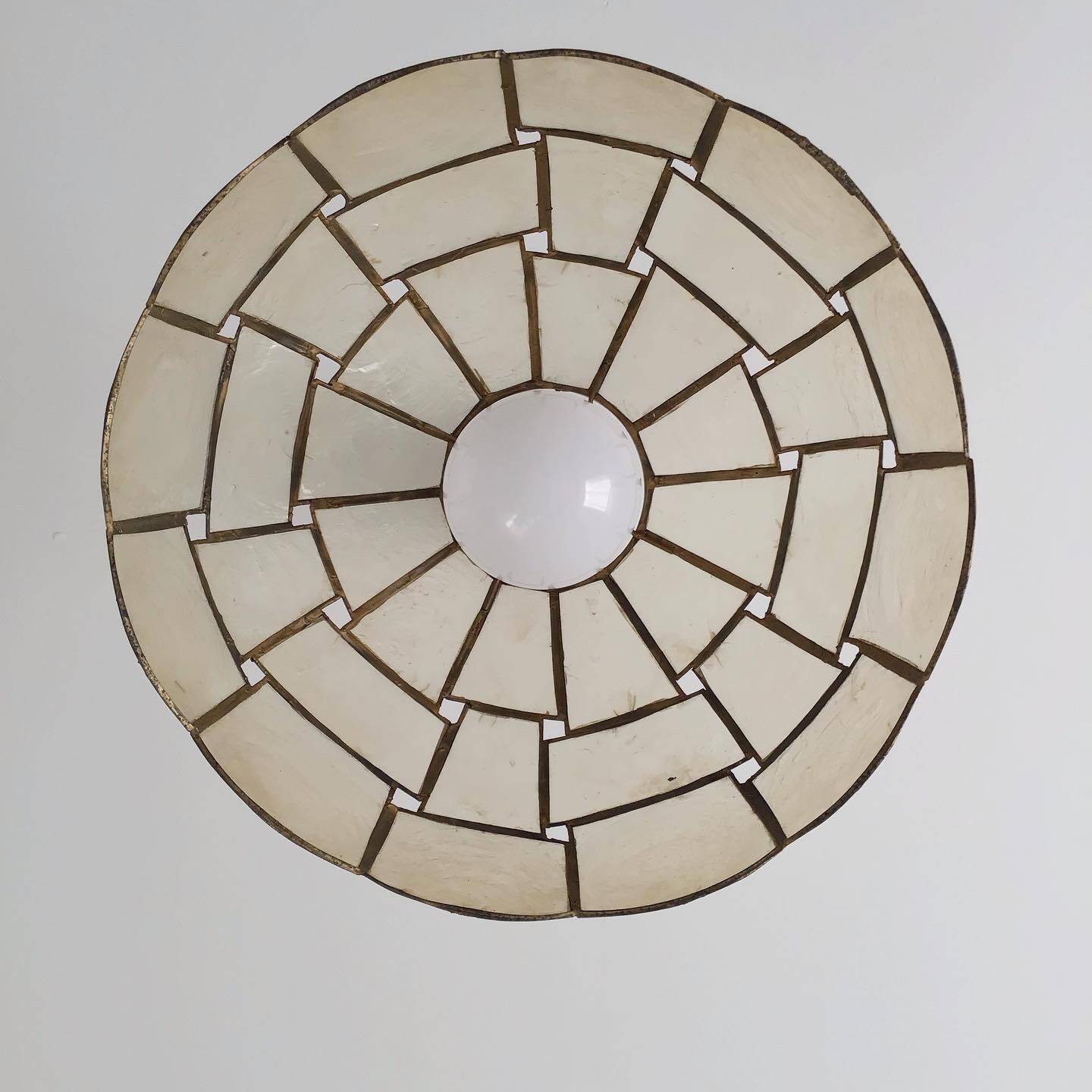 Vintage mother-of-pearl pendant light