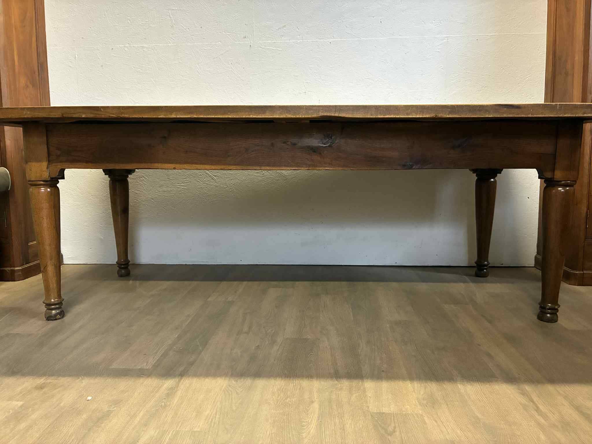 Oak and walnut table