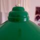 Industrial hanging in green metal with pulley
