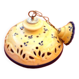Chandelier / Pendant light (large model) Openwork lampshade Glazed ceramic