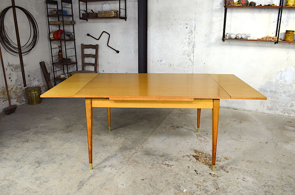 Table pierrette oak clear vintage 1960