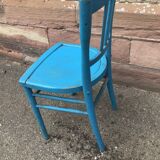 Vintage wooden bistro chair painted 1930