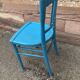 Chaise bistrot vintage bois peint 1930