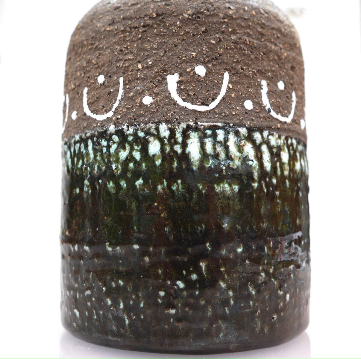 Scandinavian mid-century modern brutalist pottery vases by Hellström for Nittsjö, Sweden, set of 2