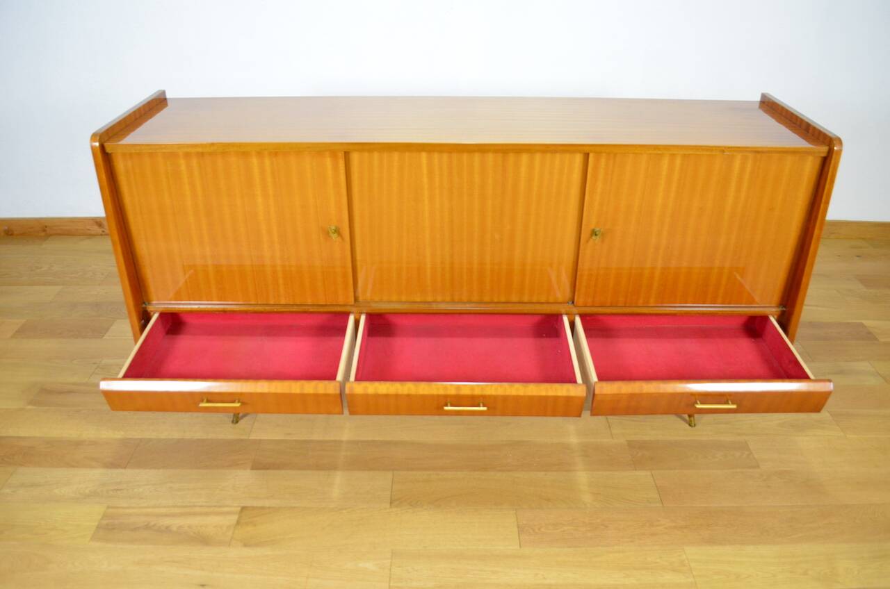 Vintage Mahogany Compass Leg Sideboard 1960