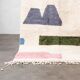 Authentic handmade woven beni ourain rug.
