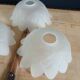 Set of 3 Art Deco glass paste pendant lights