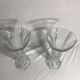Pair of old moulded glass vases