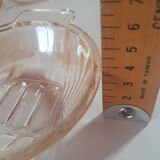 Set of 9 vintage amber glass bowl ramekins with handles
