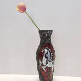 Vintage Fat Lava Earthenware Vase by Giulianelli for Ceramiche San Marino