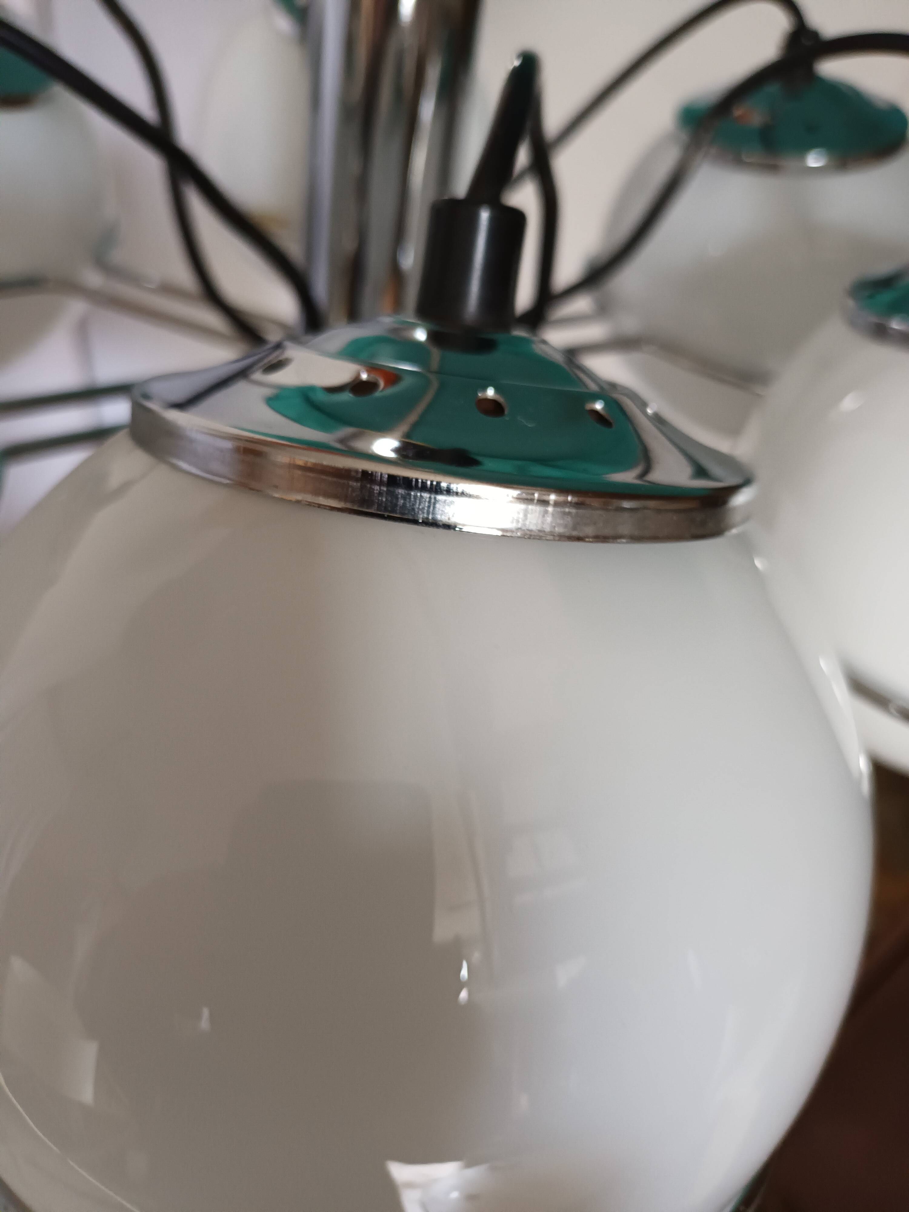 Italian Targetti Sankey chandelier from the 70s