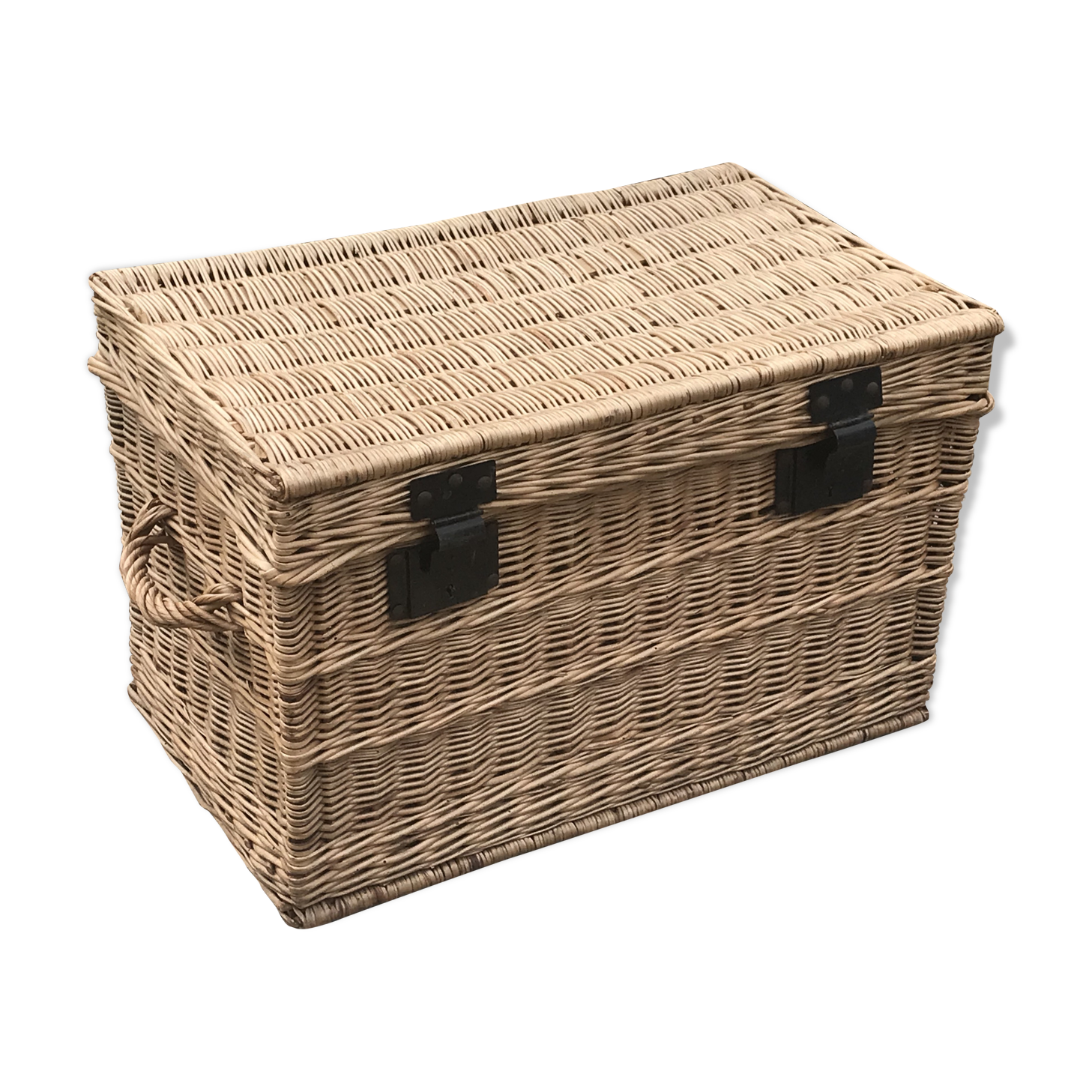 Vintage rattan trunk