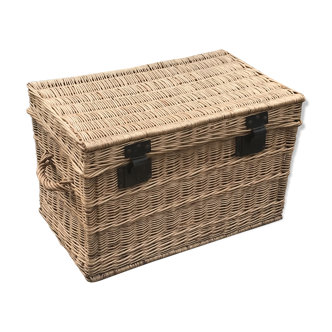 Vintage rattan trunk