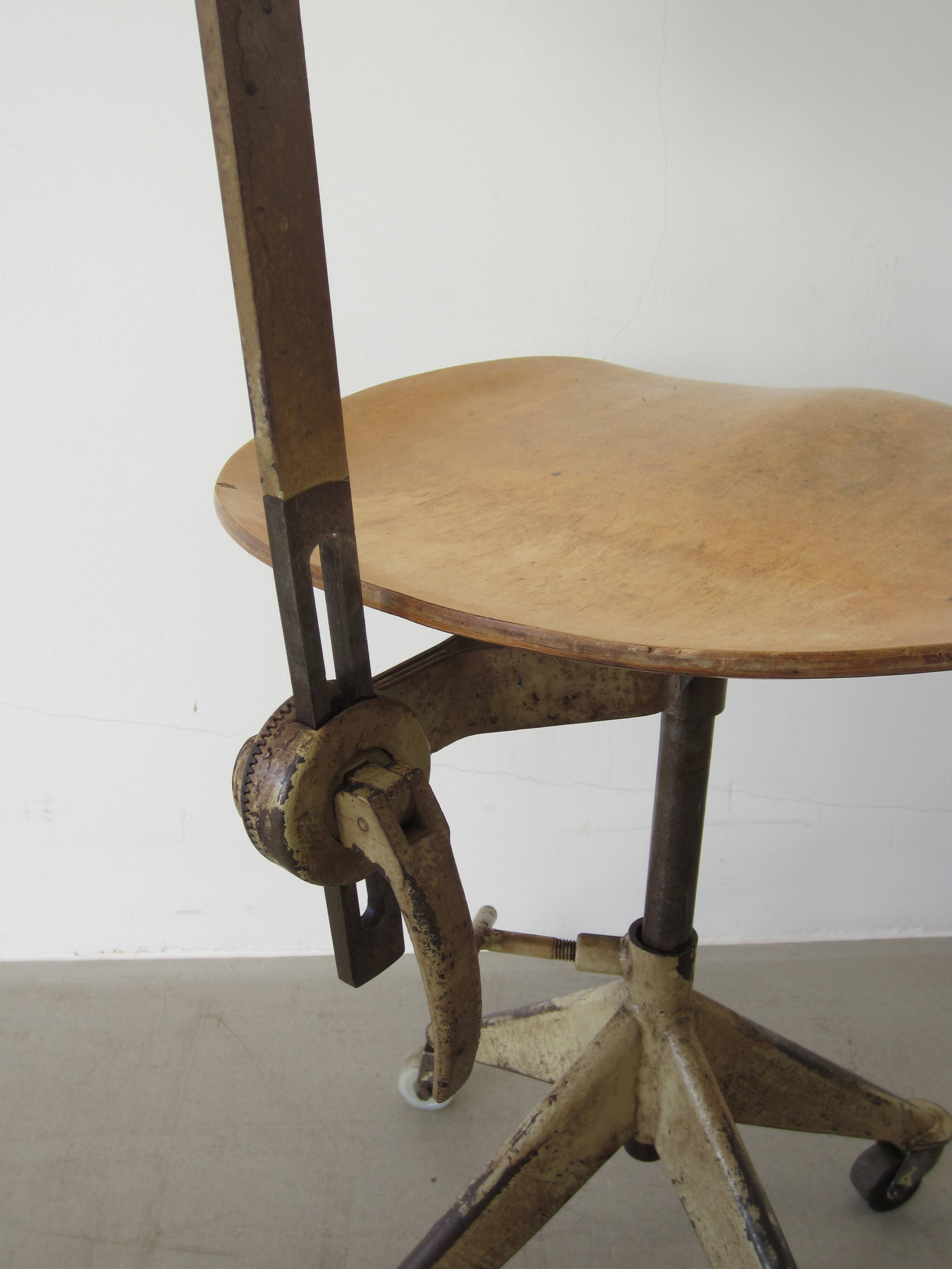 Chaise industrielle scandinave Odelberg & Olson, années 1940
