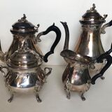 Tea service and silver metal coffee