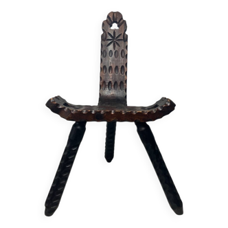 Chaise tripode brutaliste, 1950s
