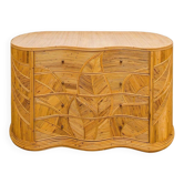 Commode « feuilles » en rotin