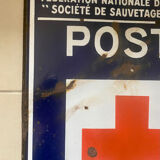 Plaque émaillée « Poste de secours »
