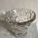 Glass vase signed Pierre d'Avesn honeycomb model