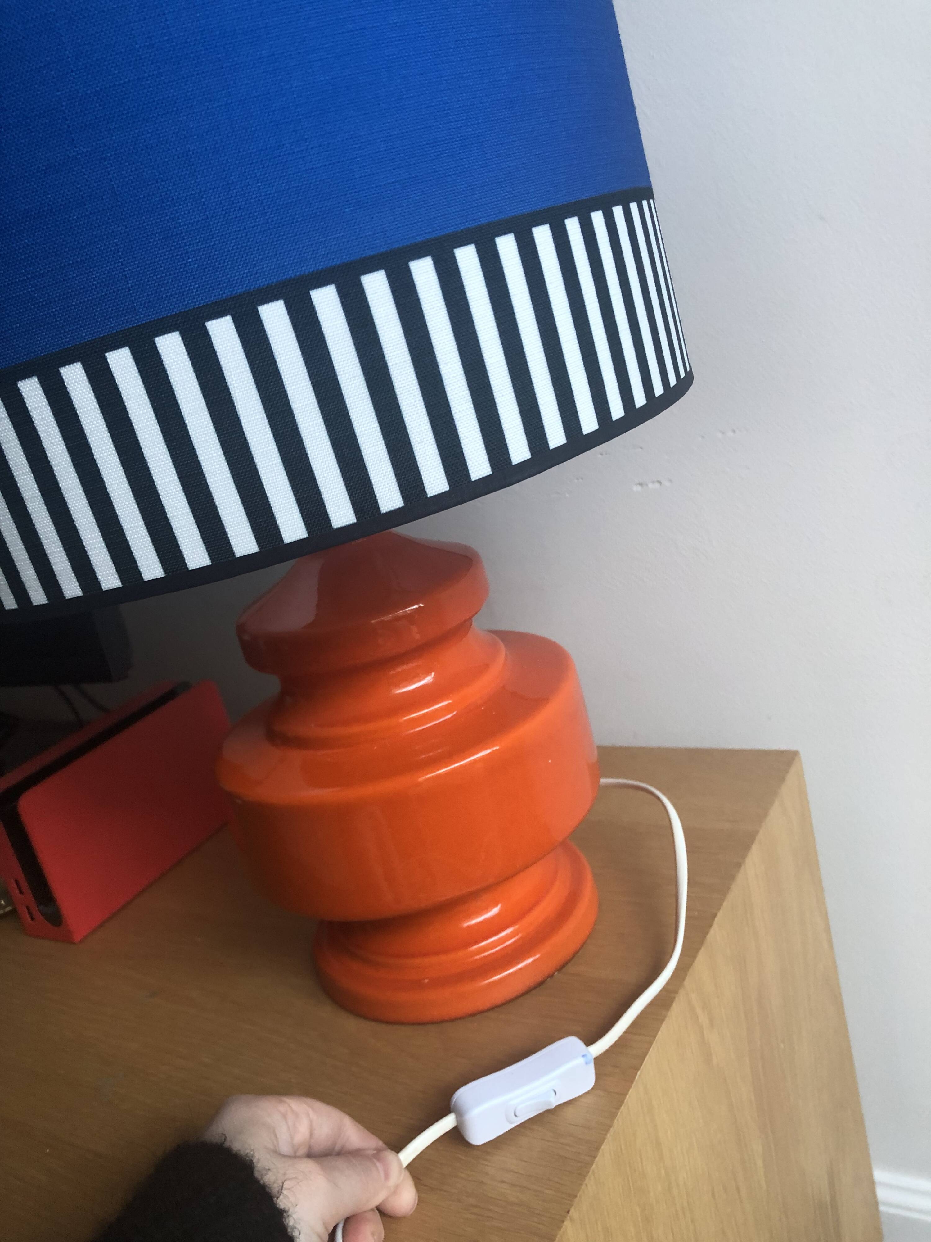 Vintage lamp base and lampshade