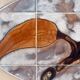 Oval coffee table/salon signed RAYNAUD - 1960s.