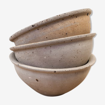 3 bowls made of natural sandstone