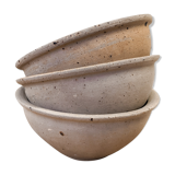 3 bowls made of natural sandstone