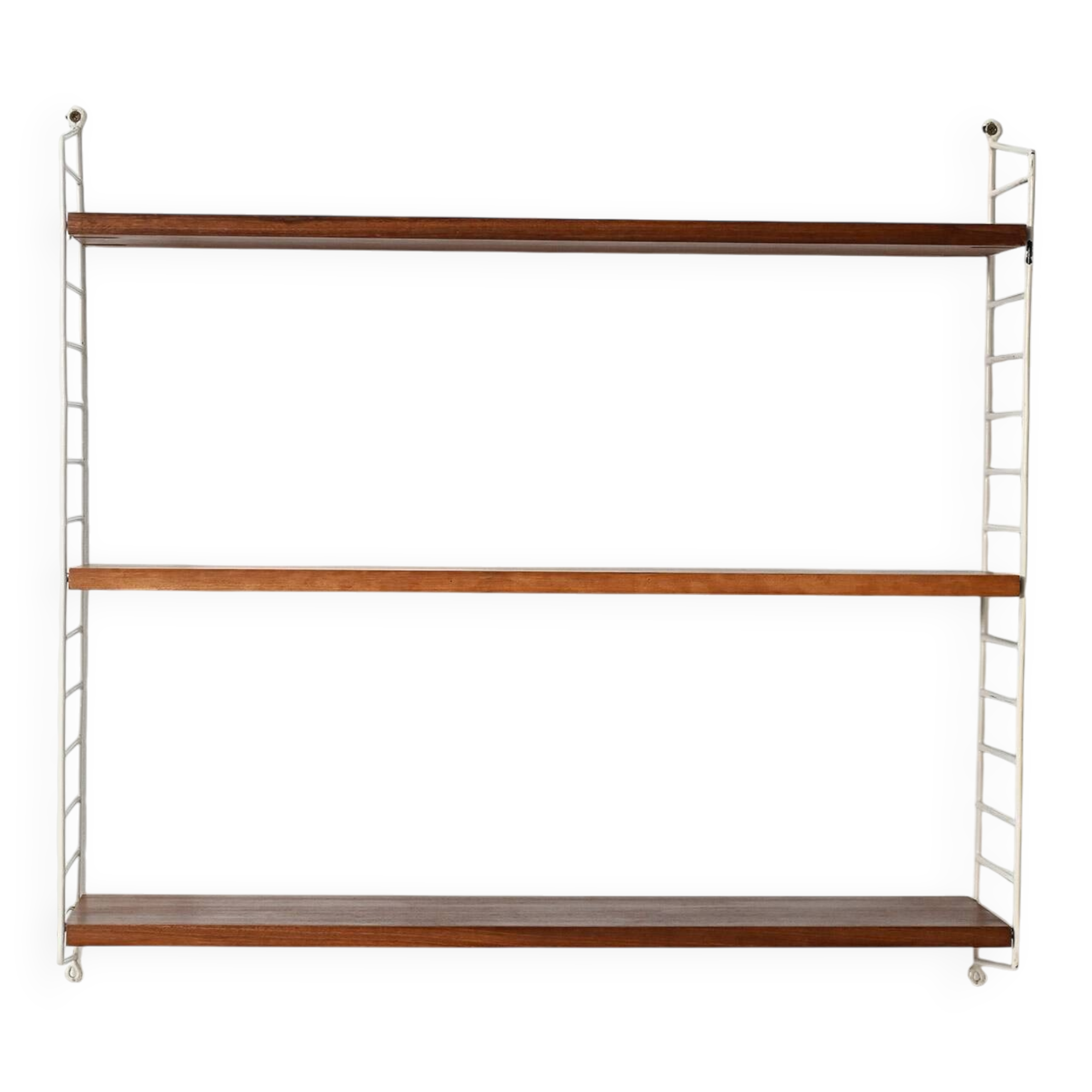 "Hylla" wall shelving system in teak